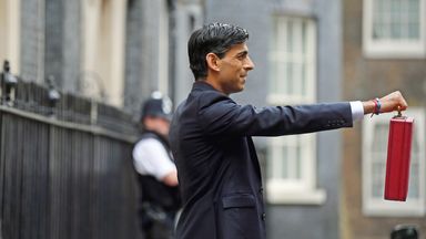Chancellor Rishi Sunak outside 11 Downing Street, London, before heading to the House of Commons to deliver his Budget.  